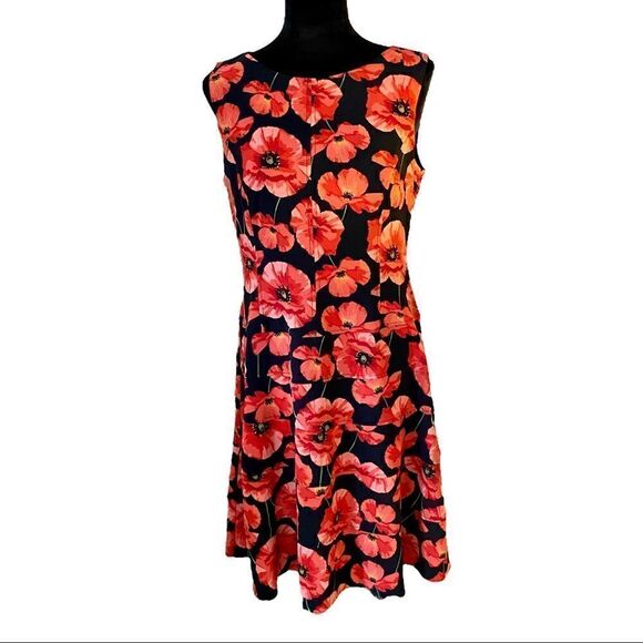 Tommy Hilfiger Fully Lined  Sleeveless Lined A Line Midi Sz. 10 - Picture 1 of 11